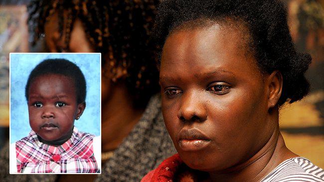 Ayen Chol clung to her mum but relentless pitbull could not be