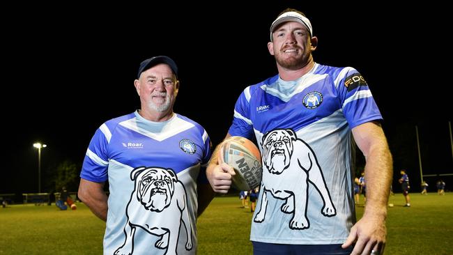 Beerwah Rugby League coach Brett Hill and captain Daniel Kidd. Picture: Patrick Woods.