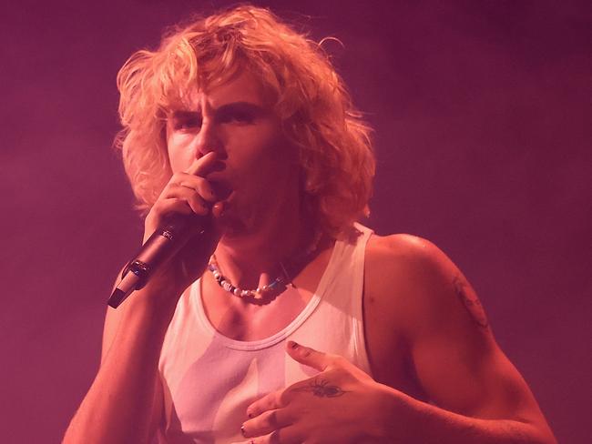 SYDNEY, AUSTRALIA - MAY 26: The Kid LAROI performs at Qudos Bank Arena on May 26, 2022 in Sydney, Australia. (Photo by Cameron Spencer/Getty Images)