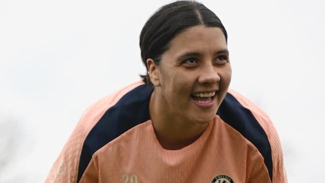 Samantha Kerr returns to football training following her not guilty verdict. Picture: Supplied, ,