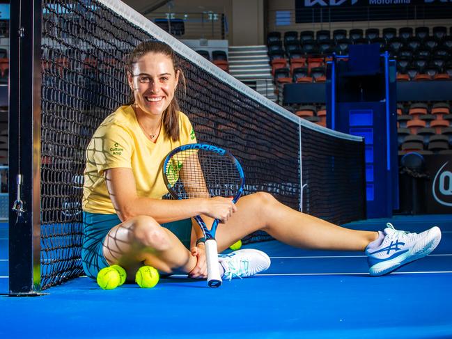 Billie Jean Cup coming to Brisbane - No.1 Australian female tennis player Kim Birrell at Pat Rafter Arena.Picture: Nigel Hallett