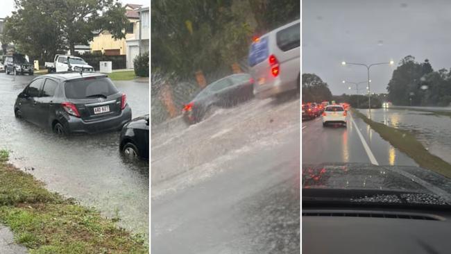 Bureau of Meteorology warns Gold Coast residents of possible flash flooding after rain drenches the city