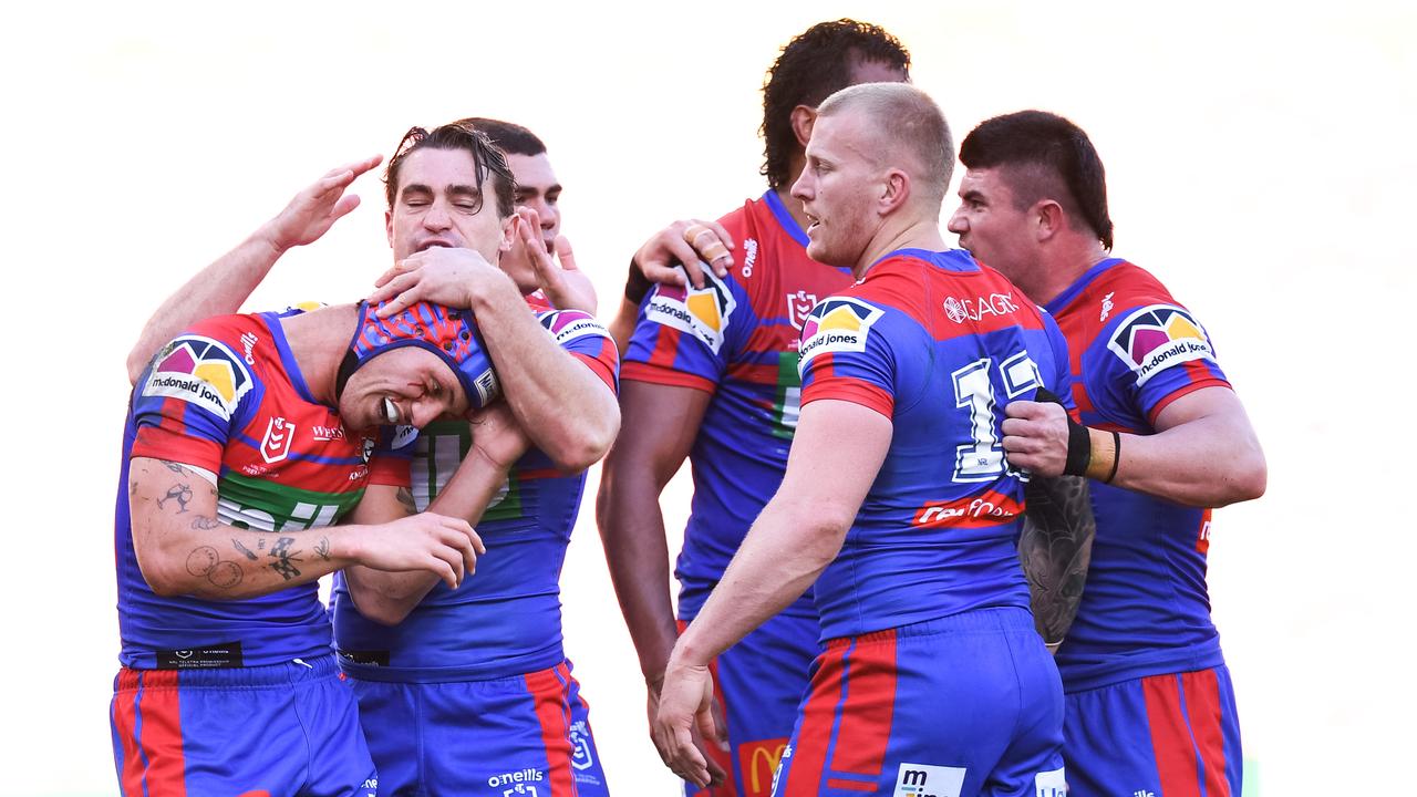 After conceding a total of 76 points in its last two outings, Newcastle returned to the winner's circle on Sunday. Image: Grant Trouville/NRL Photos