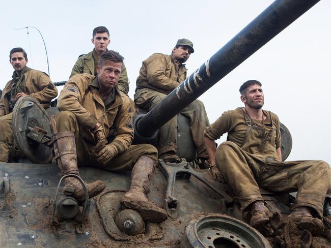 Fury’s stellar cast ... (From left) Shia LaBeouf, as Boyd 