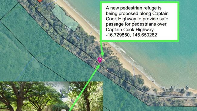 Plans lodged with Cairns Regional Council earlier this year showing plans for a pedestrian bridge at Ellis Beach. Picture: Supplied