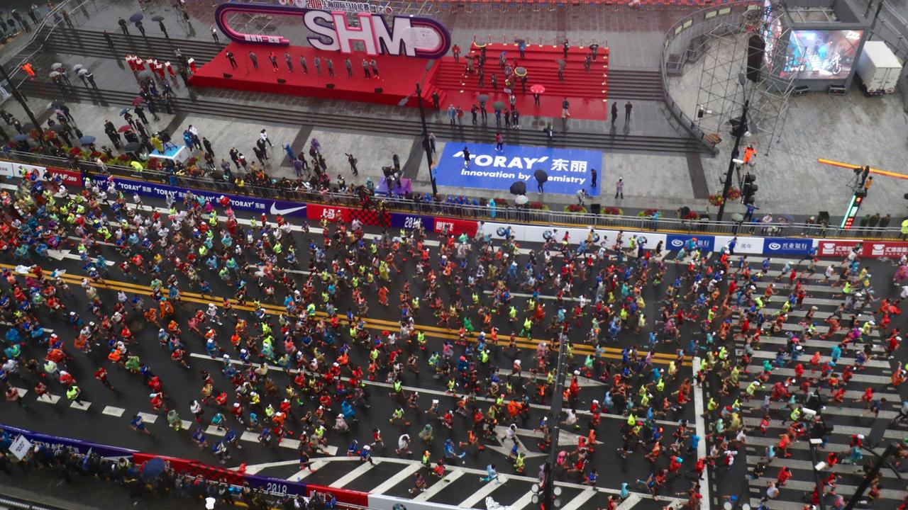 Marathons are becoming more popular in China. (Photo by AFP)