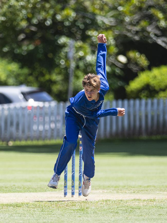 William Howard bowls for St Peter’s College.