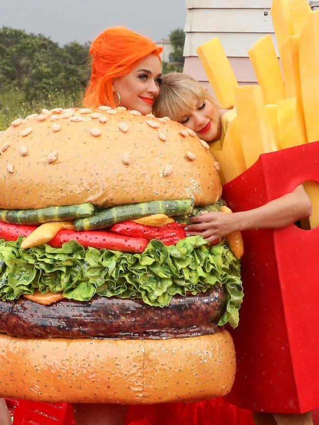 Katy Perry and Taylor Swift hug in the video for<i> You Need to Calm Down. </i>Picture: Twitter