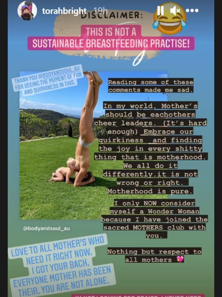 Naked Breastfeeding Yoga Mom