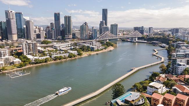 A view of the Brisbane CBD and Story Bridge from New Farm, close to where the property in question is located.