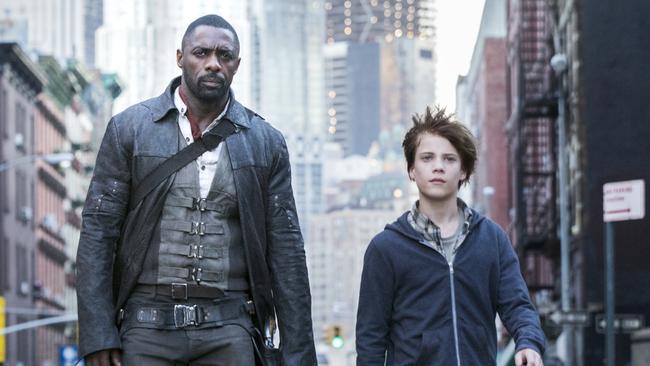 Idris Elba, left, clearly thrilled to be in the company of a major thespian like Tom Taylor.