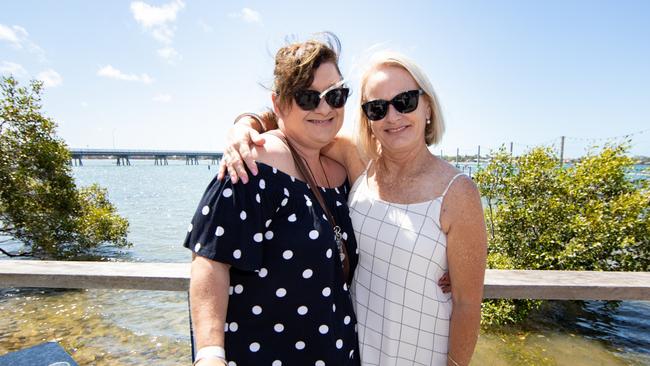 Sonia Colvin and Adrienne Logan at Sandstone Point Hotel’s Jetty Lunch. Picture: Dominika Lis.