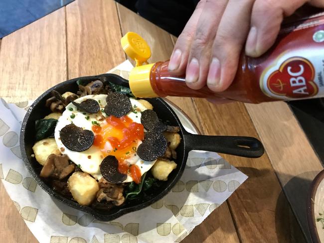 Beef cheek hash with truffles. Picture: Jenifer Jagielski