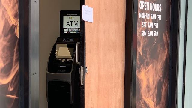 The ATM inside the Berserker Tobacconists.