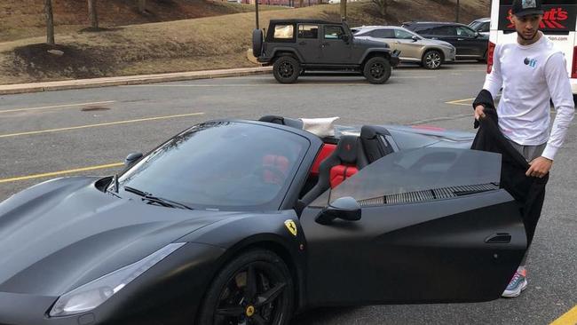 Ben Simmons and his black Ferrari.