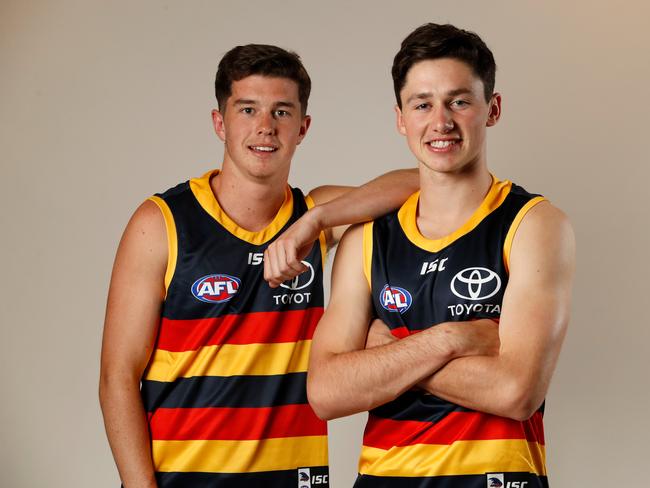 Chayce Jones and Ned McHenry were taken in the first 16 picks in 2018. Picture: Adam Trafford/AFL Media/Getty Images