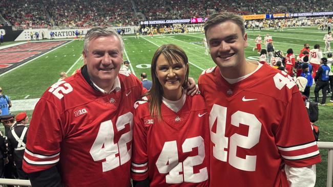 Eddie and Carla McGuire with son Xander supporting Joe