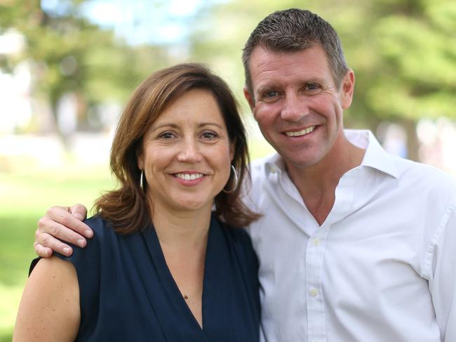 Mike Baird with wife Kerryn. Picture: Bradley Hunter