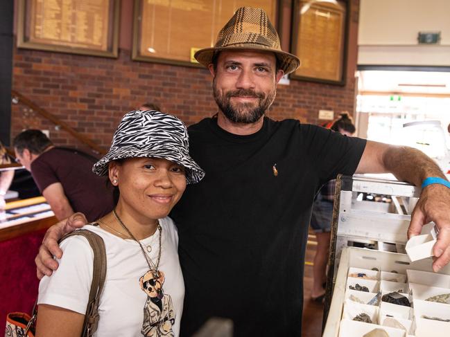 Juvy and Jason Wayenberg at Gemfest hosted by Toowoomba Lapidary Club at Centenary Heights State High School, Saturday, October 19, 2024. Picture: Kevin Farmer