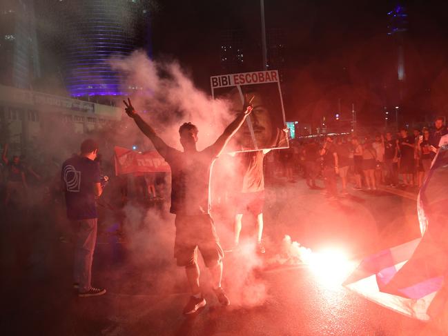 The rescue sparked wild protests in Tel Aviv. Picture: AFP