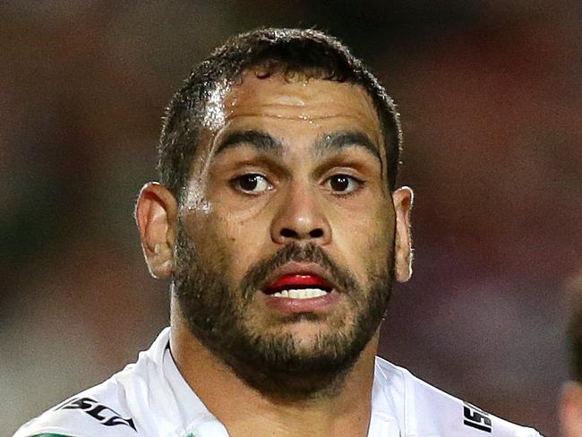 Rabbitoh's Greg Inglis passes during the Round 5 NRL game between the Manly Sea Eagles and the South Sydney Rabbitohs at Brookvale Oval , Brookvale.Picture Gregg Porteous