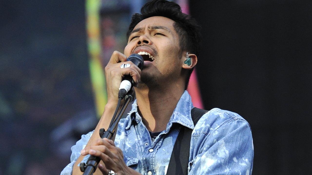 Dougy Mandagi, lead singer of the band The Temper Trap. Picture: AAP