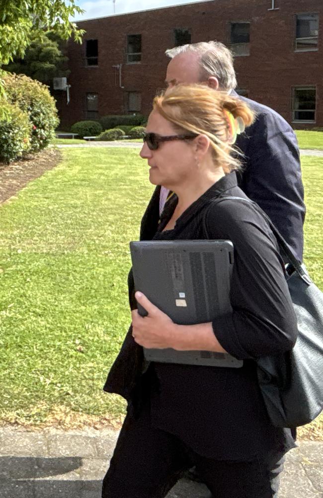 Rosemary Gamble operator of Taz-Zorb arrives at Devonport Magistrates Court. Trial into the jumping castle tragedy at Hillcrest Primary School in Devonport. Picture: Simon McGuire