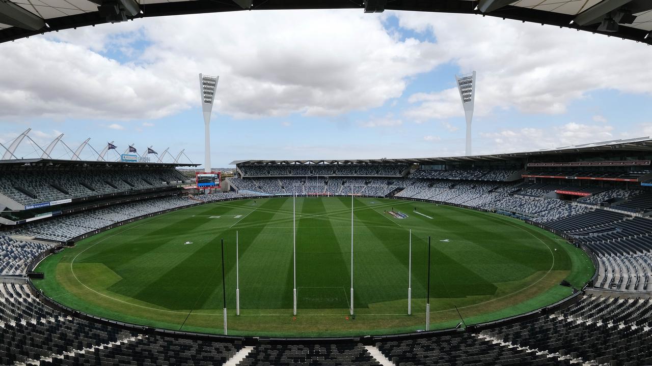 GMHBA Stadium as viewed from the new Joel Selwood Stand. Picture: Mark