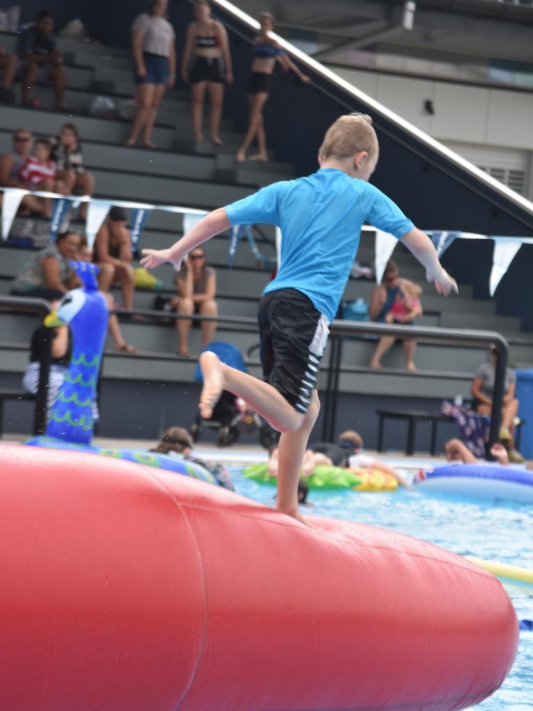 PARTY TIME: There were plenty of splatters and splashes at Dalby's pool party on Saturday.
