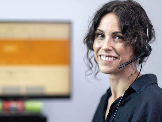 December 23, 2024: Volunteer Lifeline counsellor Leda Kalleske in the Lifeline call centre. Picture: Kelly Barnes