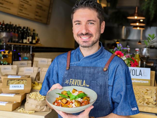 La Favola chef/owner Fabio Stefanelli with some of the ready made meals. Picture: Jenifer Jagielski