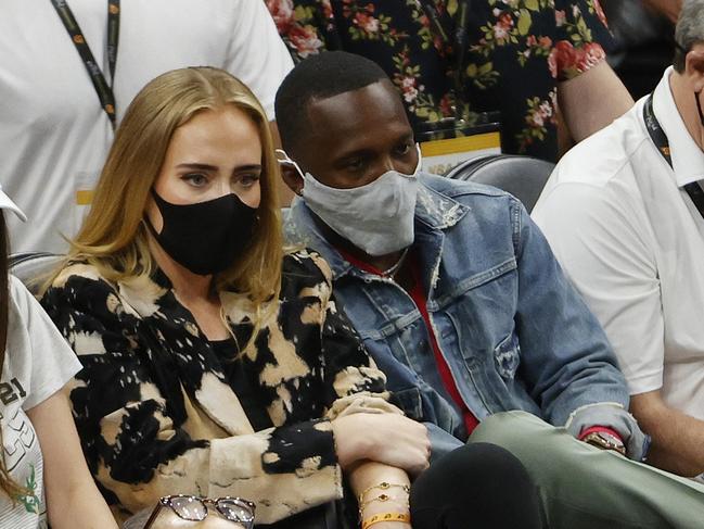 Adele looks on during the first half in Game Five of the NBA Finals between the Milwaukee Bucks and the Phoenix Suns. Picture: Christian Petersen/Getty Images