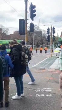 Two trams collide in East Melbourne