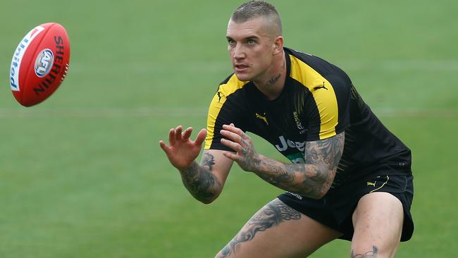 Dustin Martin training at Punt Road. Picture: RichmondFC