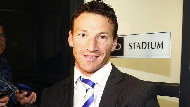 AFL Tribunal. A happy Brent Harvey leaves the AFL tribunal after being found not guilty and free to play this weekend . Pic: Michael Klein