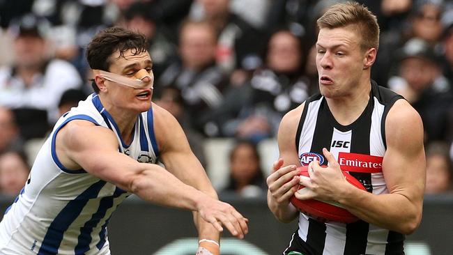 Jordan De Goey has revealed he knocked back a $5 million deal to leave Collingwood. Picture: AAP