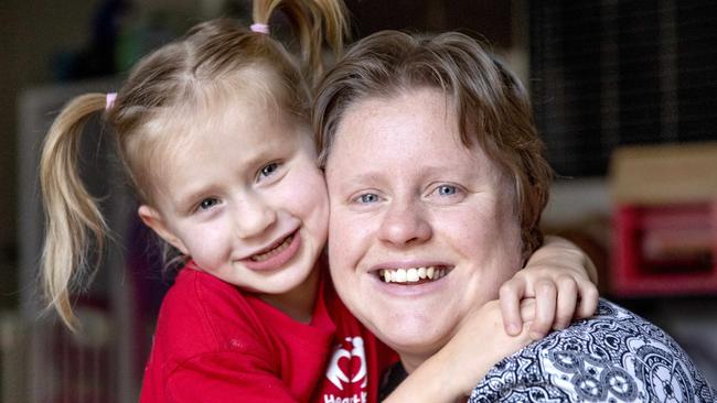 Kimberley Jaskolski with her daughter Adelina. Picture: David Geraghty