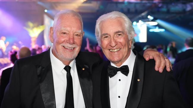 Paul Donovan and John Menzies at the Gold Coast Business Excellence Awards 2024 Gala for Gold Coast at Large. Picture, Portia Large.
