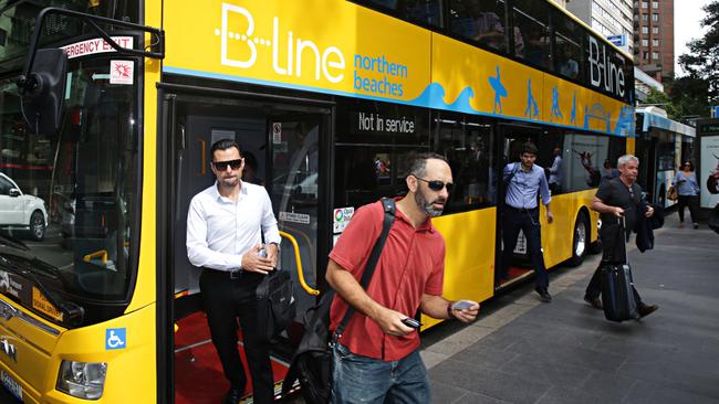 Commuters on the B-Line Bus. Picture: Adam Yip / Manly Daily