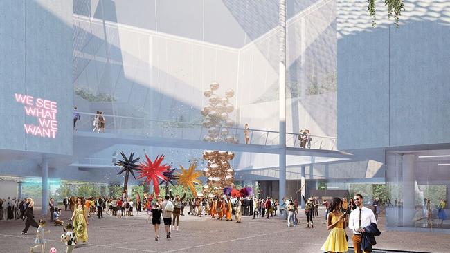 The HASSELL and SO-IL proposal says it focuses on sensitivity and lightness.