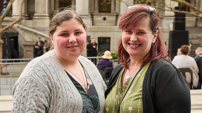 At Parliament House in North Terrace, people witnessed the proclamation of King Charles III. Picture: Matt Loxton