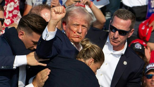 Lara was with the kids, at their home in New York, last July when a would-be assassin shot at Trump during a rally in Butler, Penn. Picture: Rebecca Droke/AFP