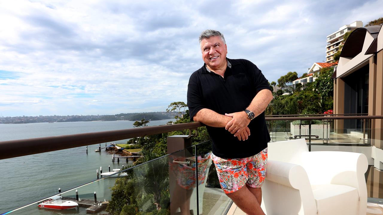 John Symond at his home in Point Piper. Sources say he has received multiple offers above $200m.