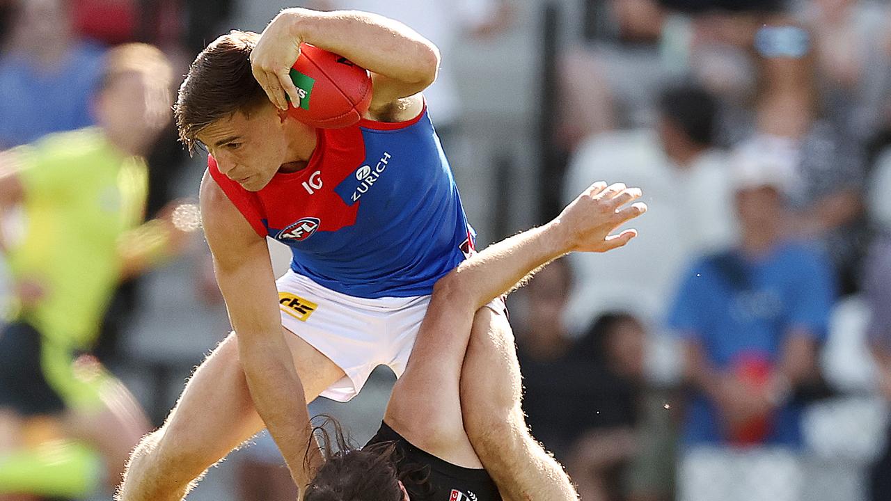 Jack Viney is sore following a training mishap. Picture: Michael Klein