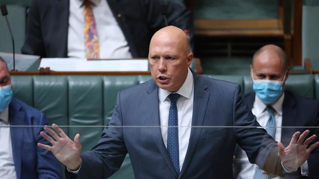 Peter Dutton has ruled out any military involvement from Australia if Russia and Ukraine go to war. Picture: Gary Ramage