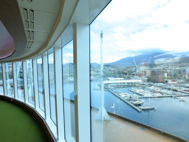 A sneak peak inside the cruise ship Majestic Princess, which docked in Hobart on Sunday. Picture: PATRICK GEE