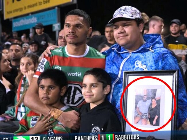 Tyrone Munro with family after the game