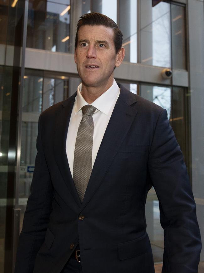 SAS veteran Ben Roberts-Smith leaves Federal court on Thursday. Picture: NCA NewsWire/Nikki Short