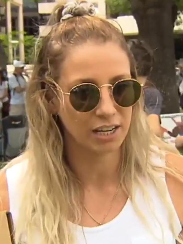 Nurse and AFLW player Deni Varnhagen. Picture: 7 NEWS.