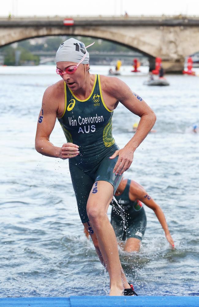 Natalie van Coevorden isn’t concerned about the water following her race. Picture: Getty Images